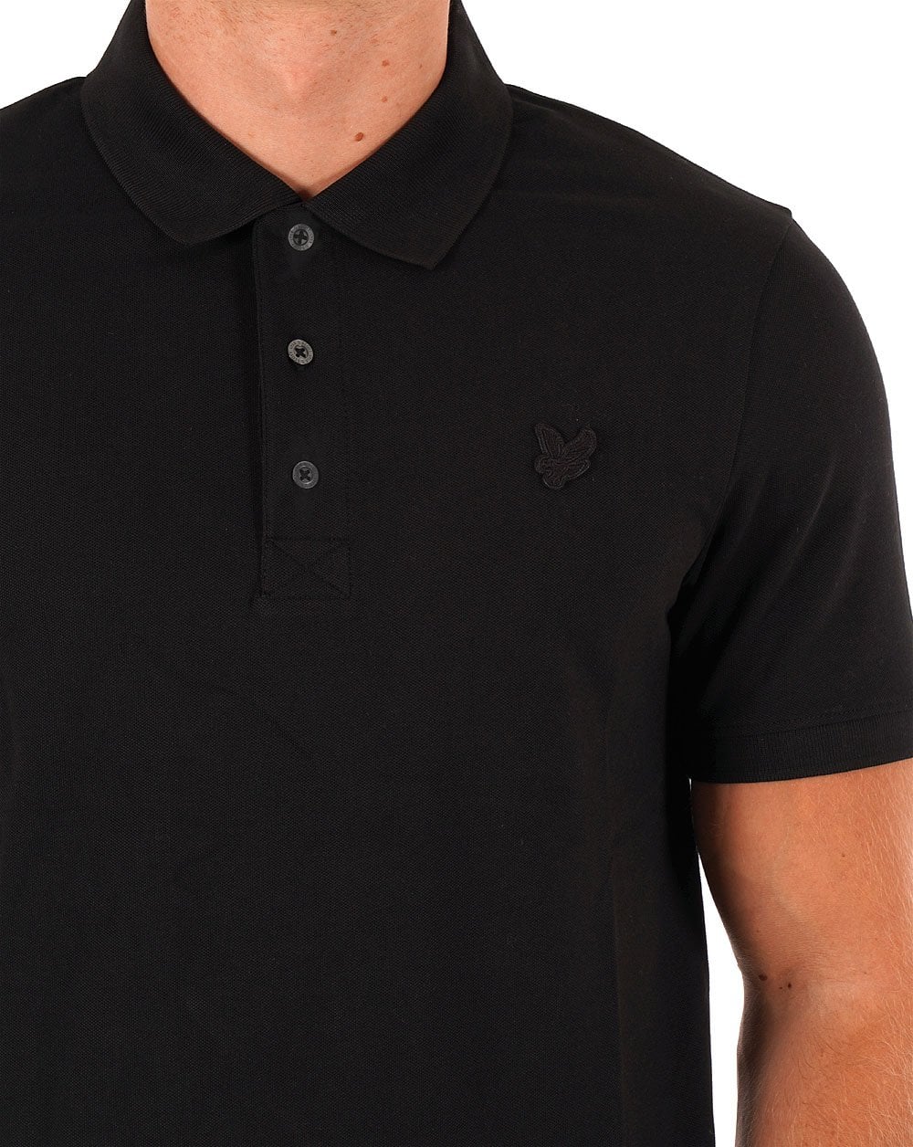 Lyle & Scott Tonal Polo Shirt Jet Black - Image 2