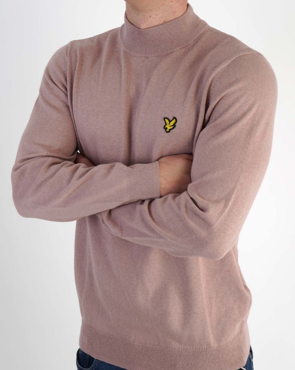 Lyle & Scott Turtle Neck Knit Mauve Dusk - Image 3