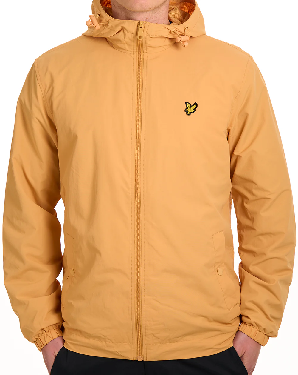 Lyle & Scott Zip Through Hooded Jacket Light Orange - Image 2