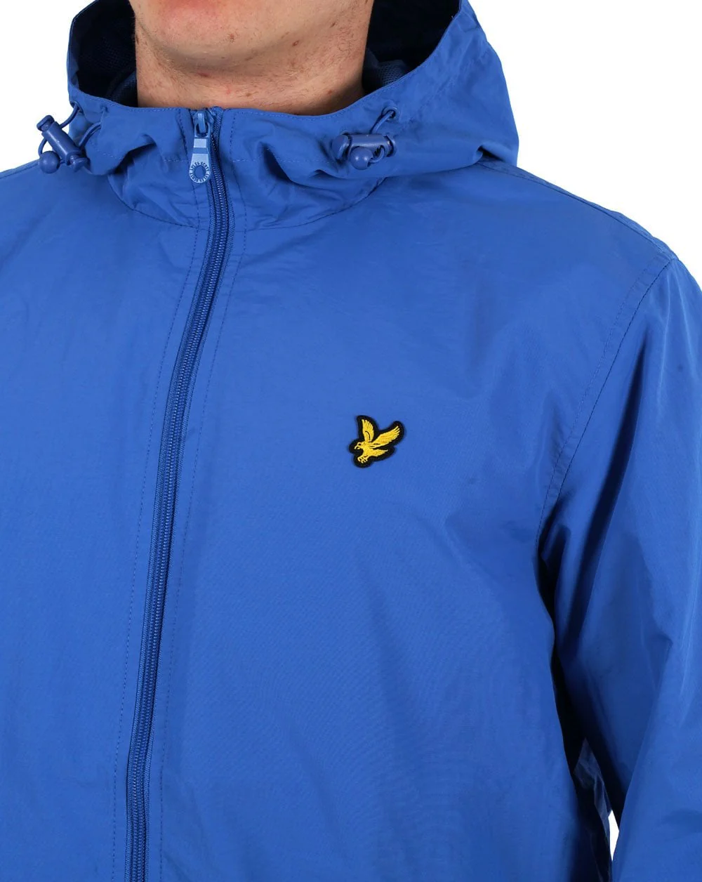 Lyle & Scott Zip Through Hooded Jacket Spring Blue - Image 2