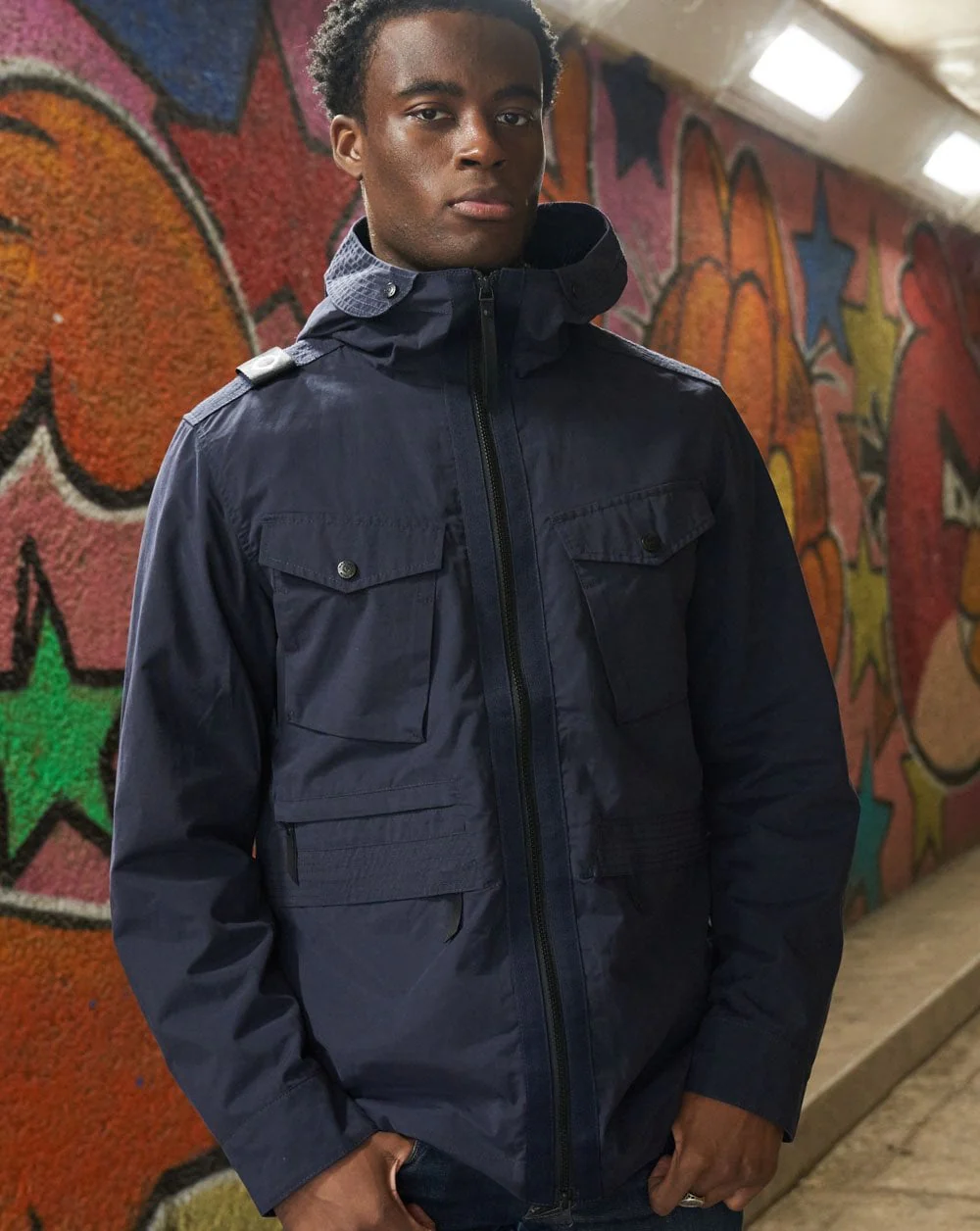 Ma.strum Hooded Jacket Navy