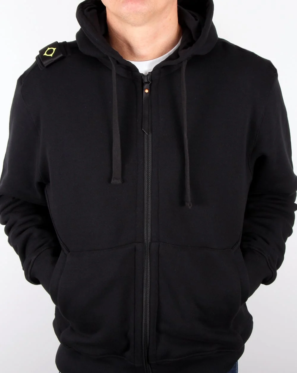 Ma.strum Hooded Zip Through Sweat Black