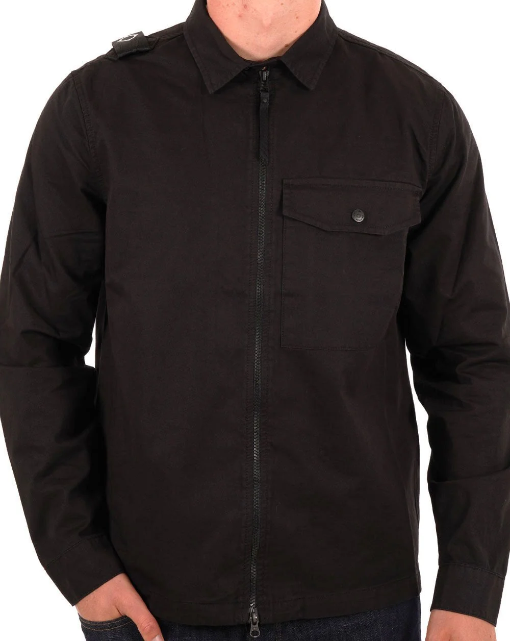 Ma.strum Pd Full Zip Overshirt Black