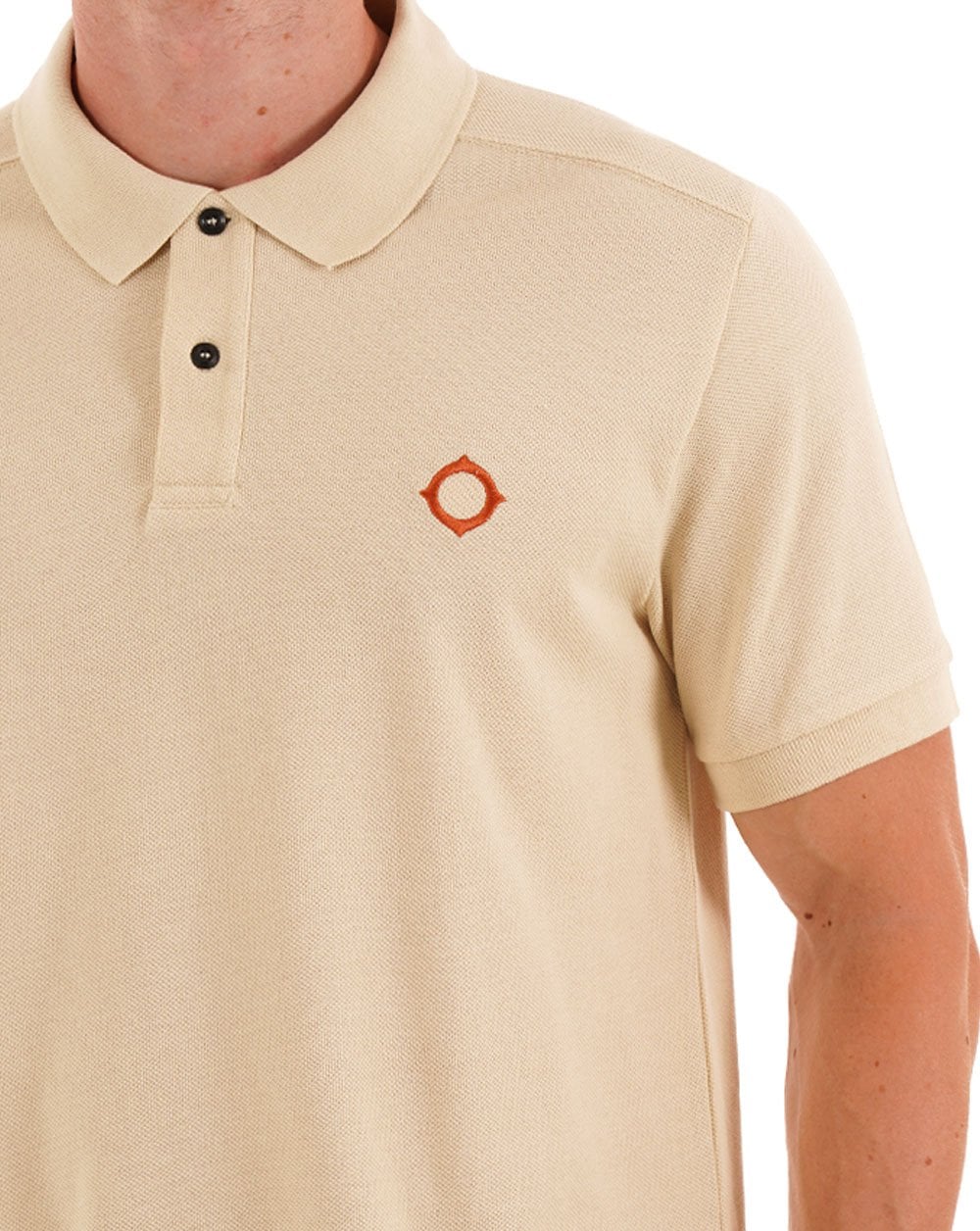 MA.STRUM Pique Polo Burnt Cream - Image 2