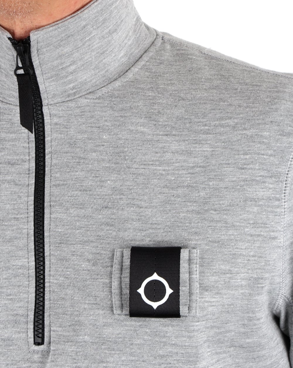 Ma.strum Scamp Funnel Neck Grey Melange - Image 2