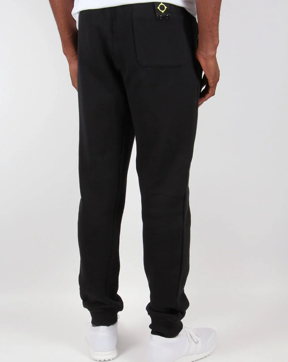 Ma.strum Slim Fit Herringbone Sweat Pants Black - Image 2