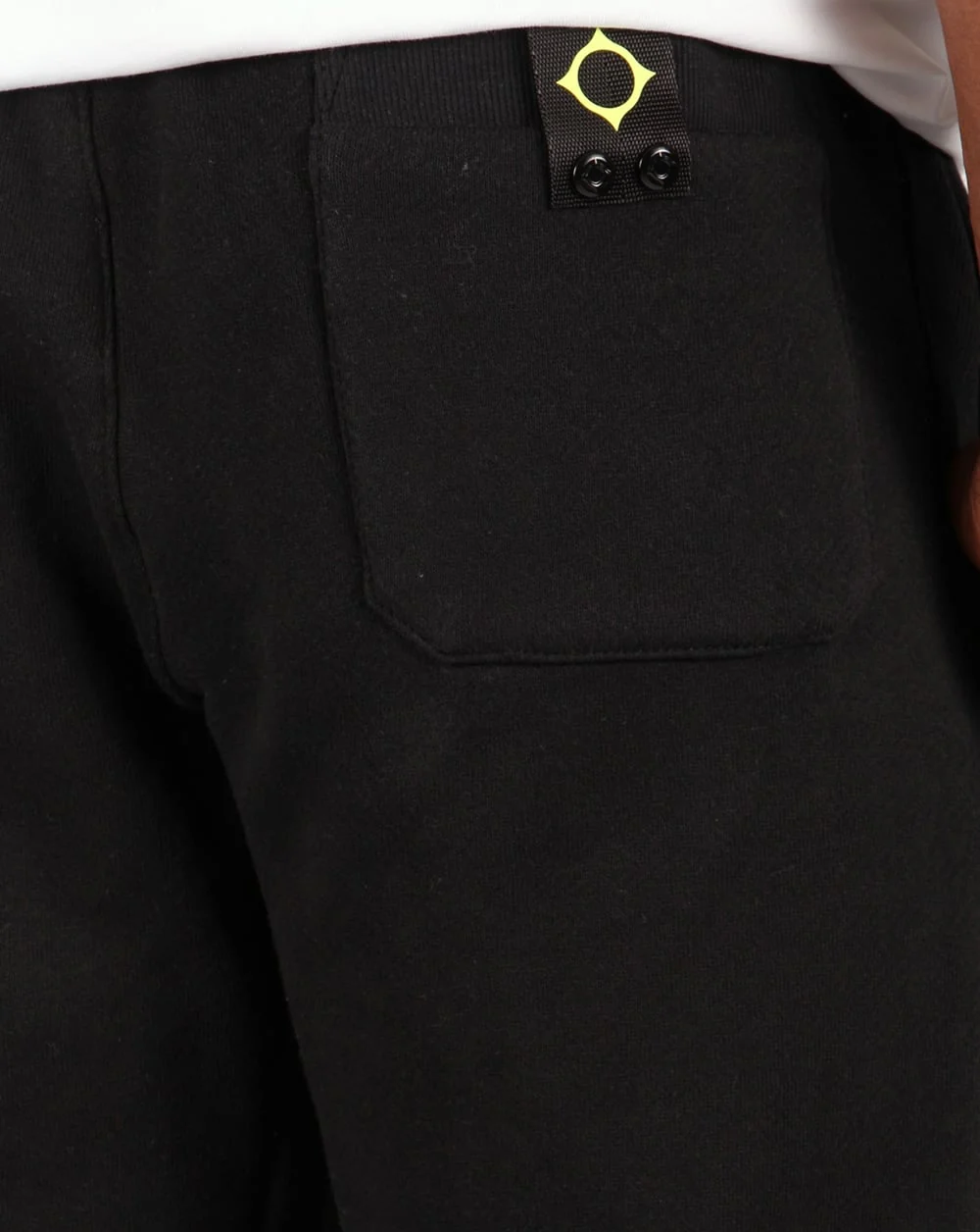 Ma.strum Slim Fit Herringbone Sweat Pants Black - Image 3