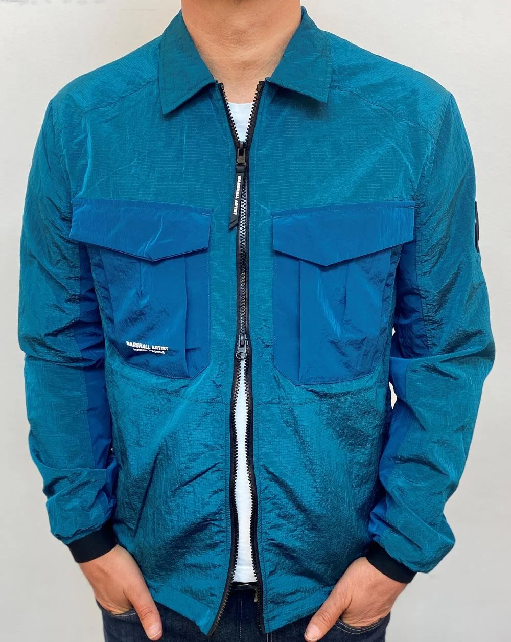 Marshall Artist Acier Overshirt Teal - Image 2