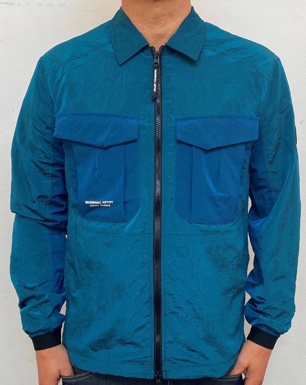Marshall Artist Acier Overshirt Teal - Image 3