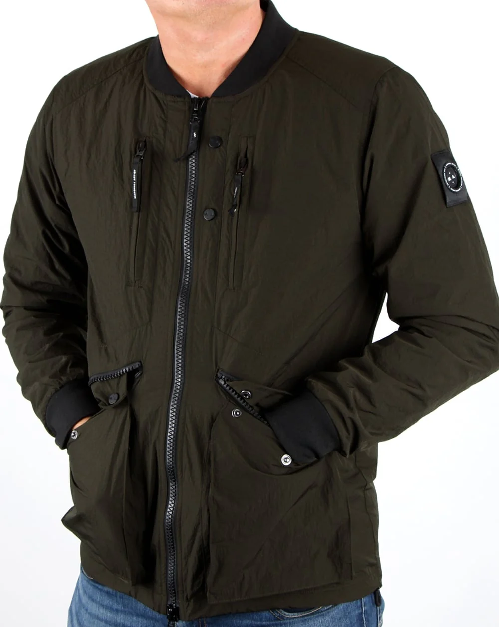 Marshall Artist Compacta Bomber Jacket Khaki - Image 2
