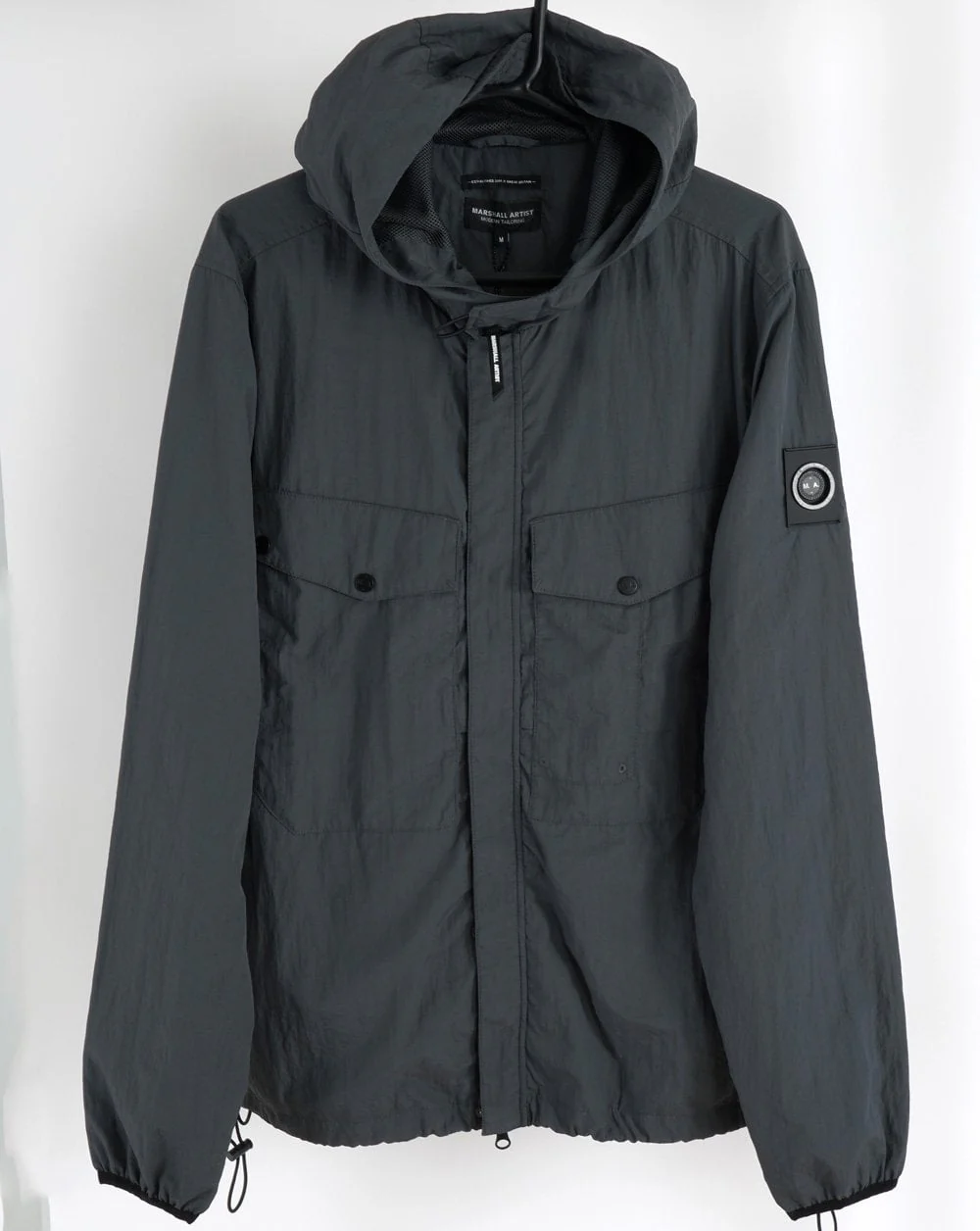 Marshall Artist Exolite Hooded Overshirt Charcoal - Image 3