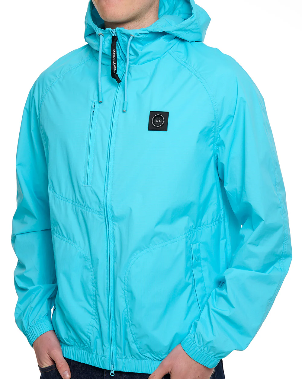Marshall Artist Fairfax Hooded Jacket Cyan - Image 3