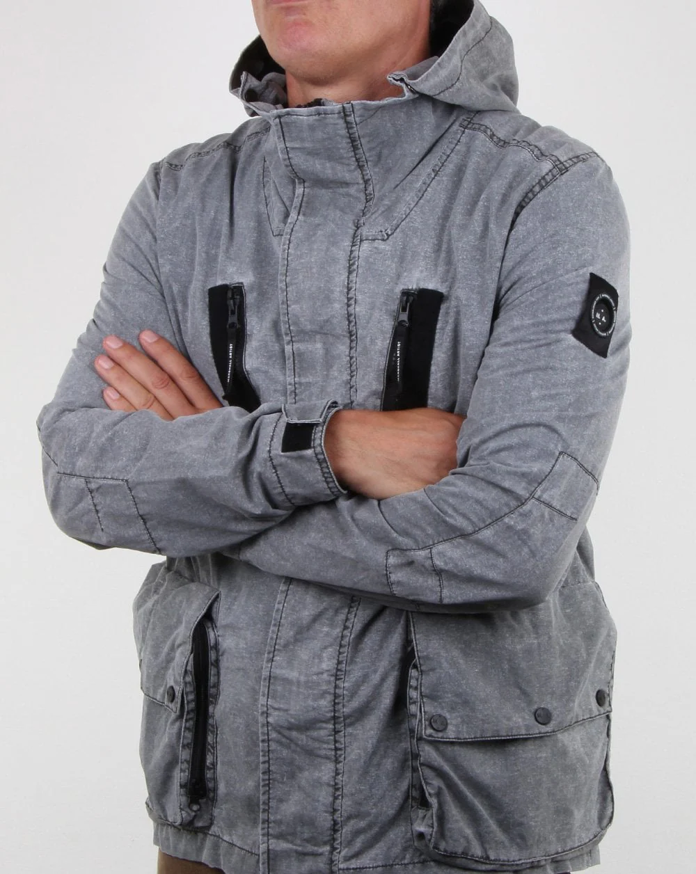 Marshall Artist Fragment Process Jacket Washed Grey - Image 4