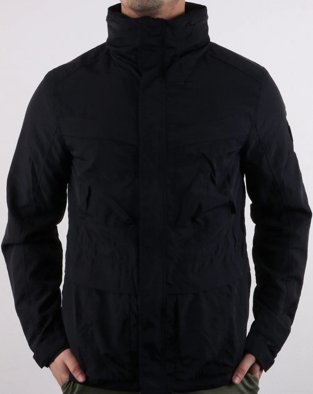Marshall Artist Garment Dyed Field Jacket Navy - Image 2