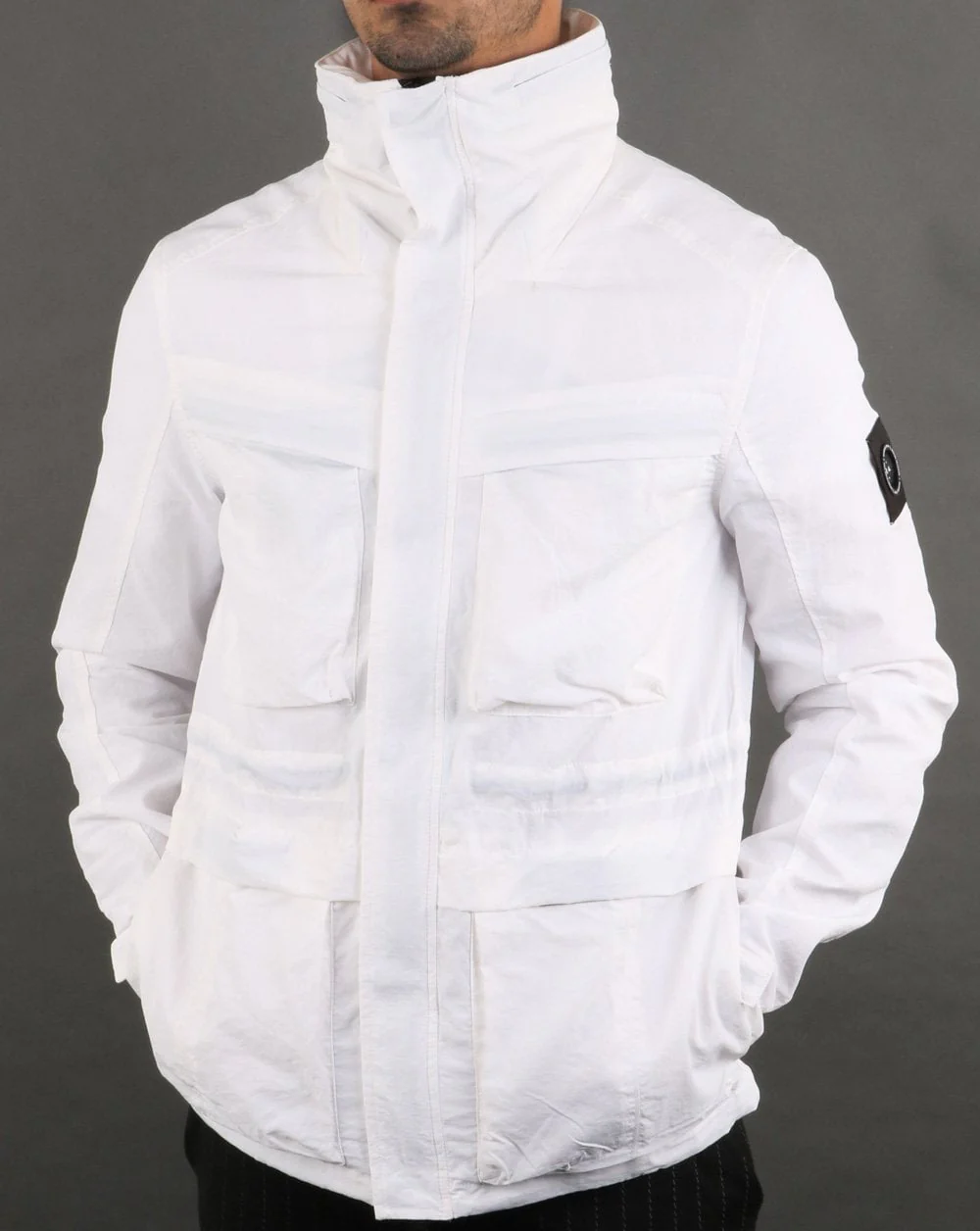 Marshall Artist Garment Dyed Field Jacket White - Image 3