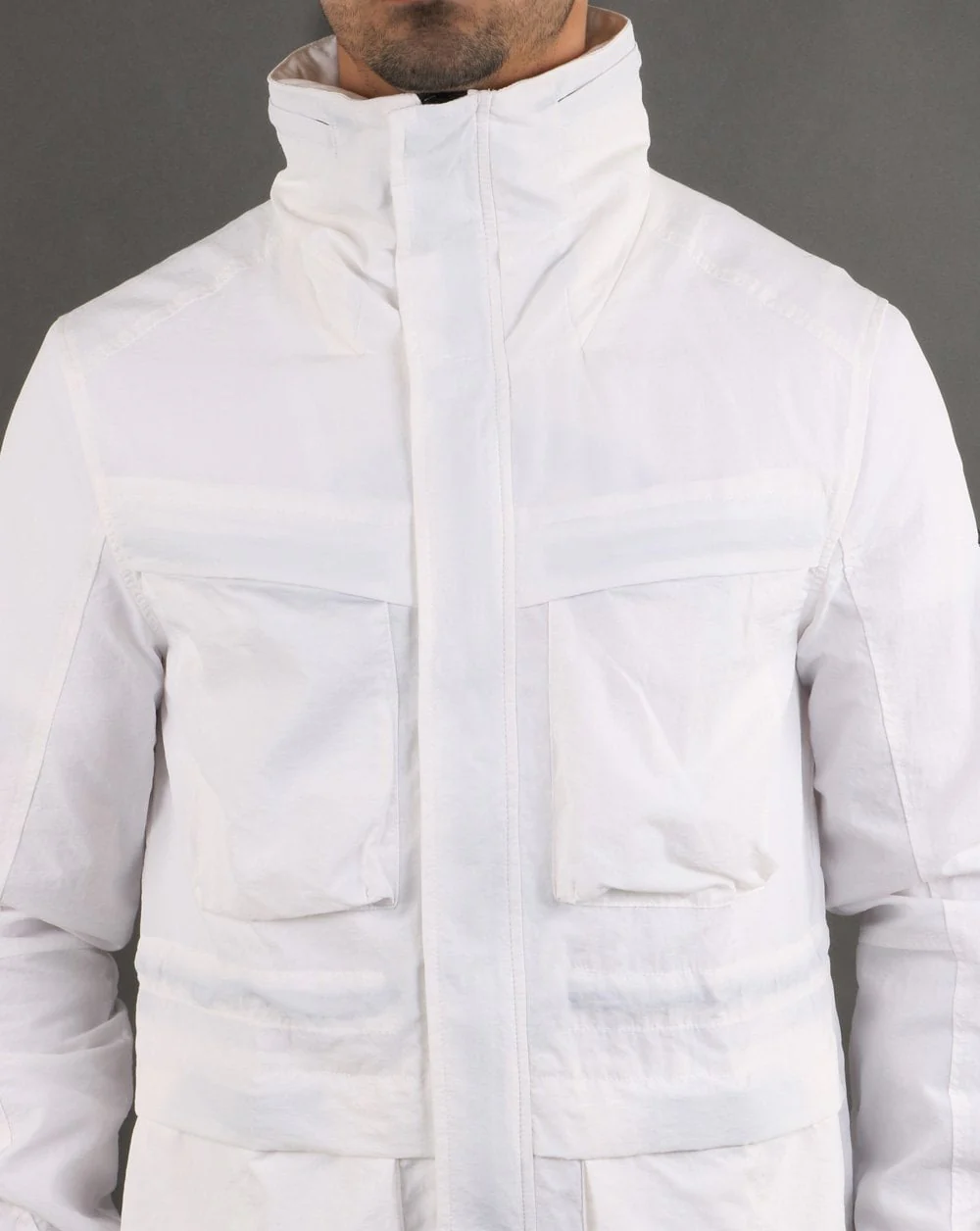Marshall Artist Garment Dyed Field Jacket White - Image 4