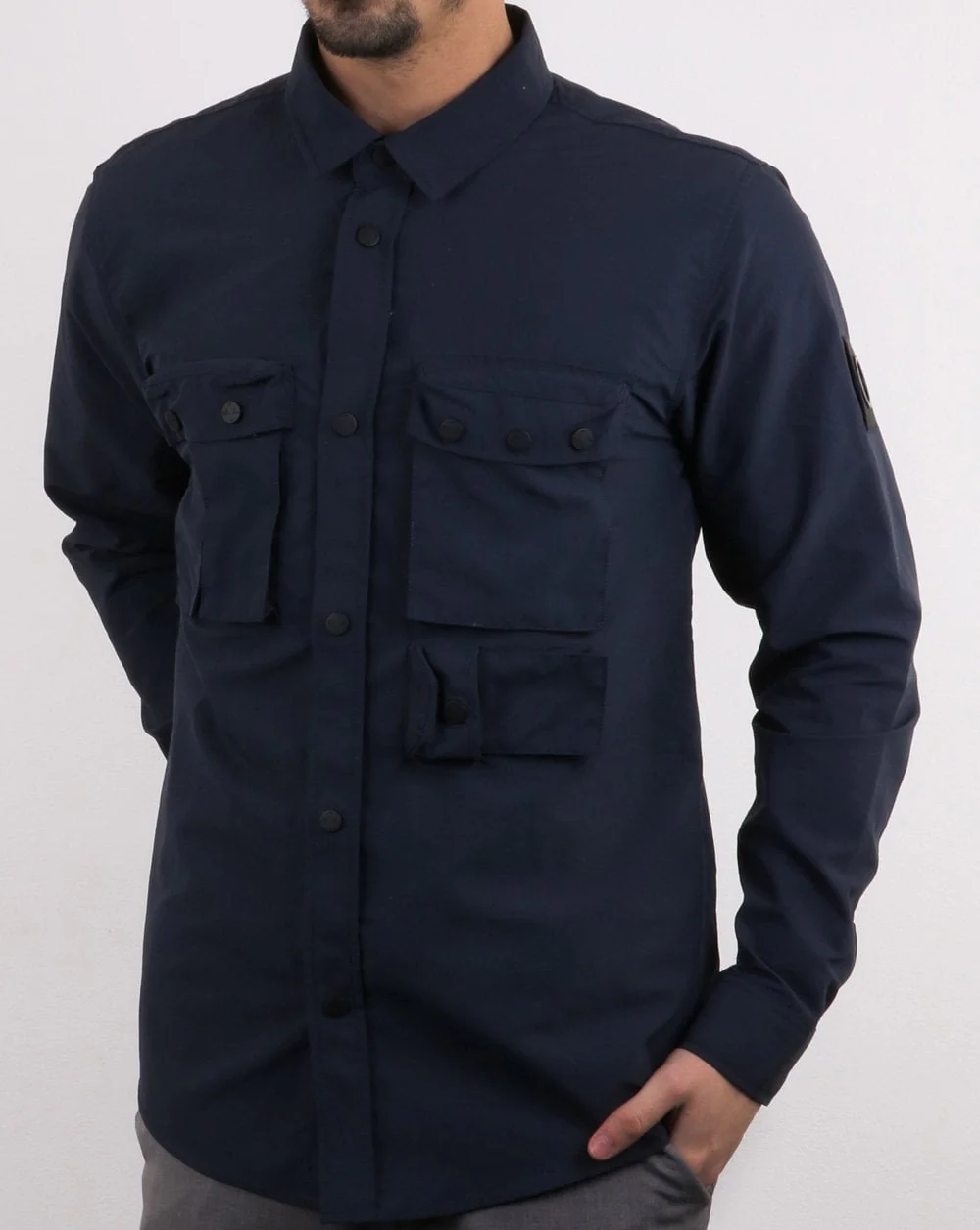 Marshall Artist Hiking Overshirt Navy - Image 2