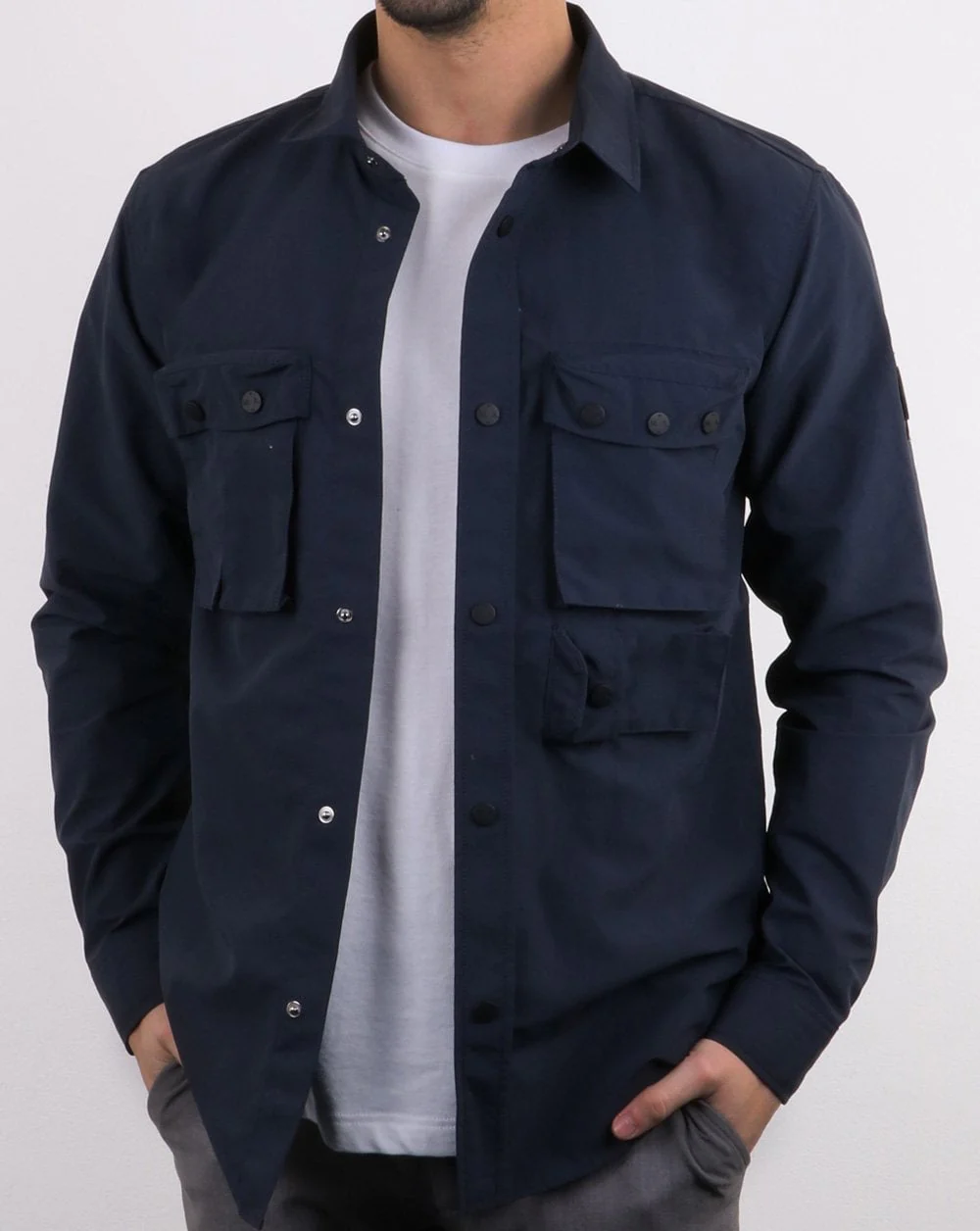 Marshall Artist Hiking Overshirt Navy - Image 4