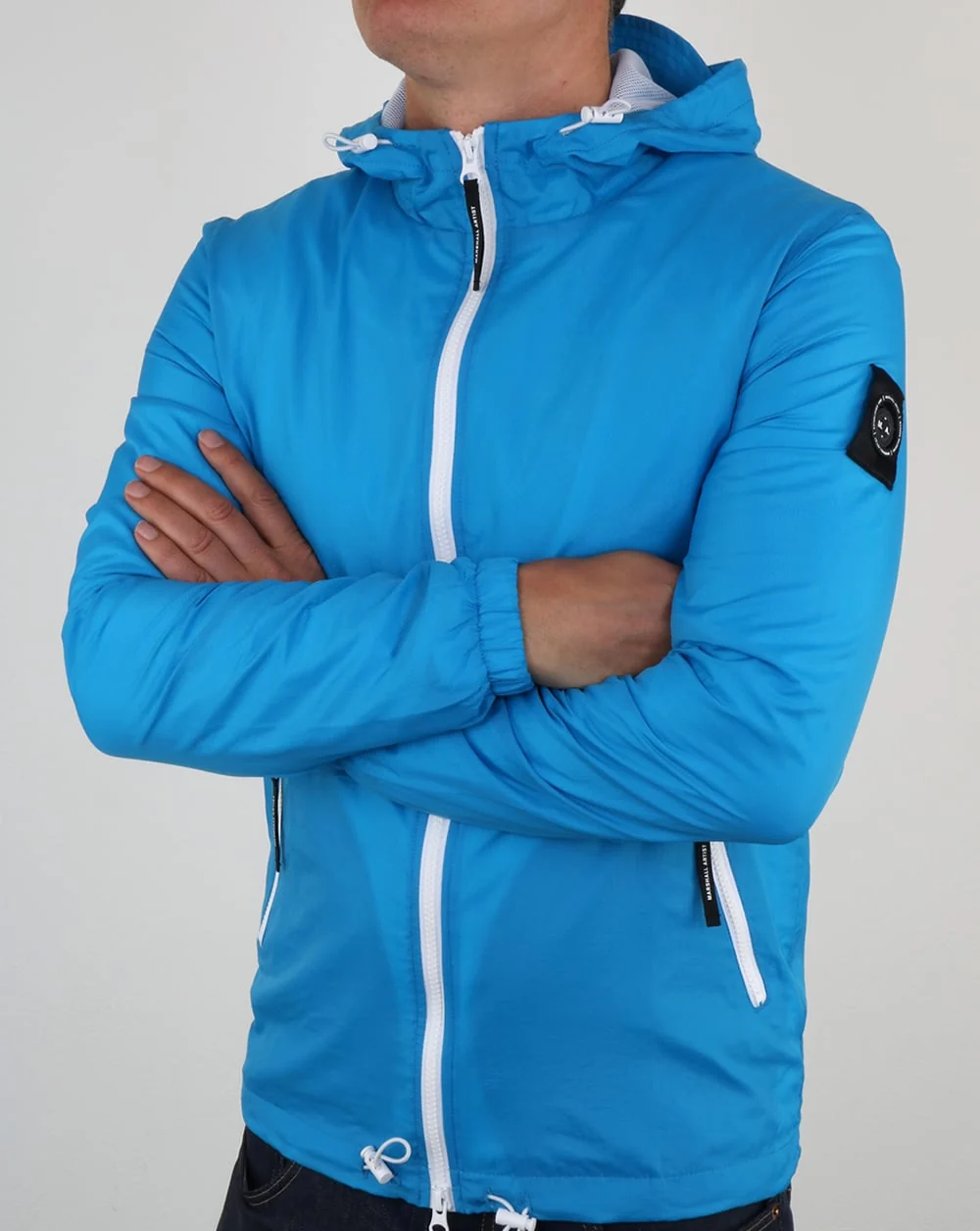 Marshall Artist Light Shell Ripstop Windrunner Cyan - Image 4