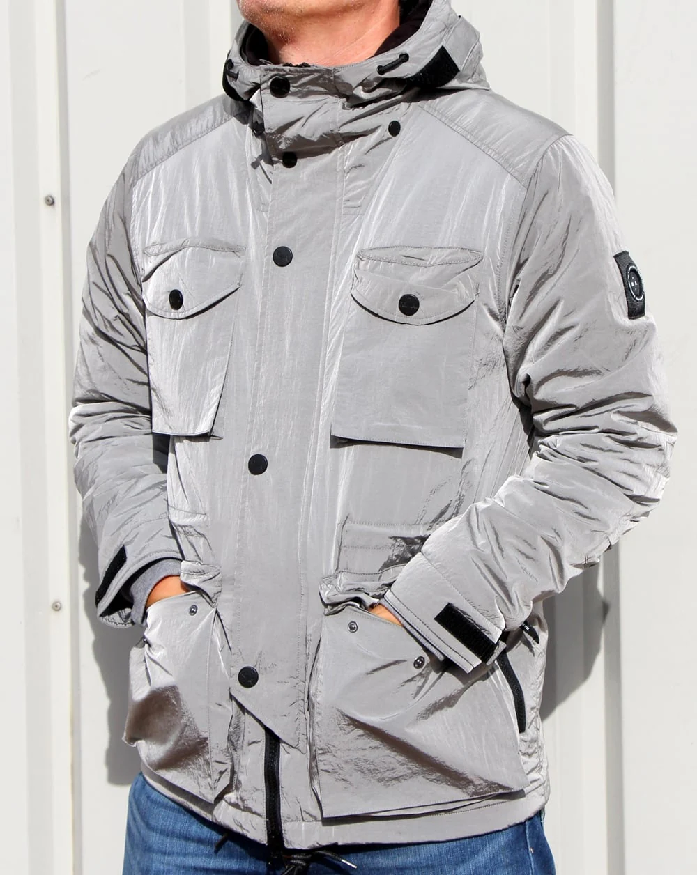 Marshall Artist Liquid Nylon Snow Parka Silver