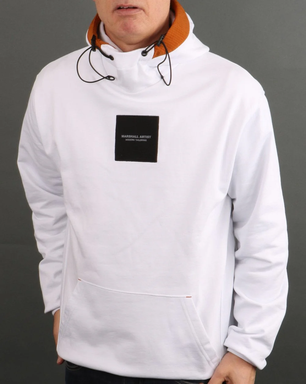Marshall Artist Liquid Ripstop Logo Hoody White - Image 3