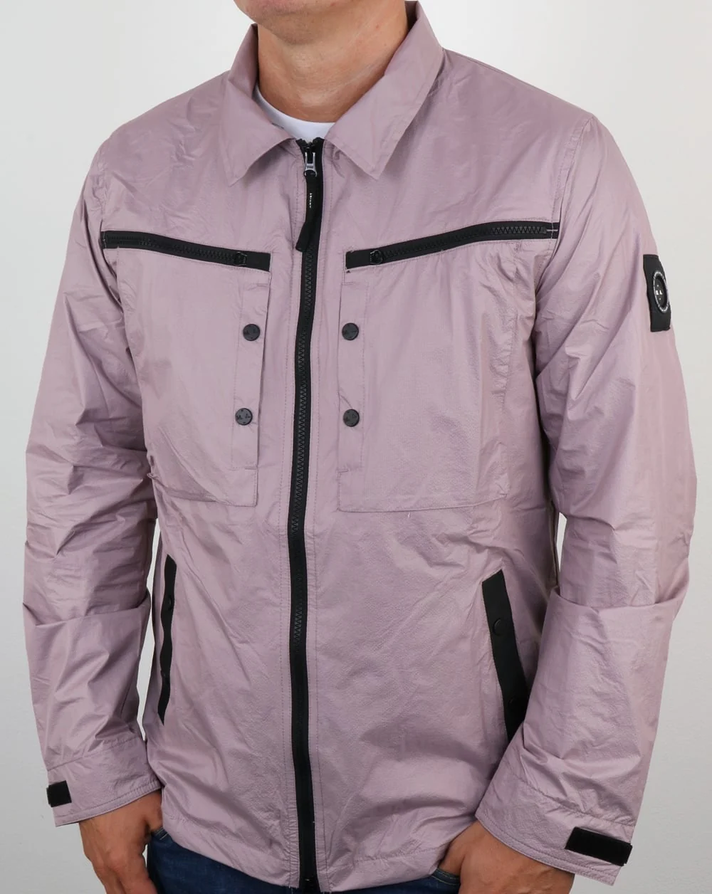 Marshall Artist Micro Ripstop Overshirt Rose Gold - Image 3