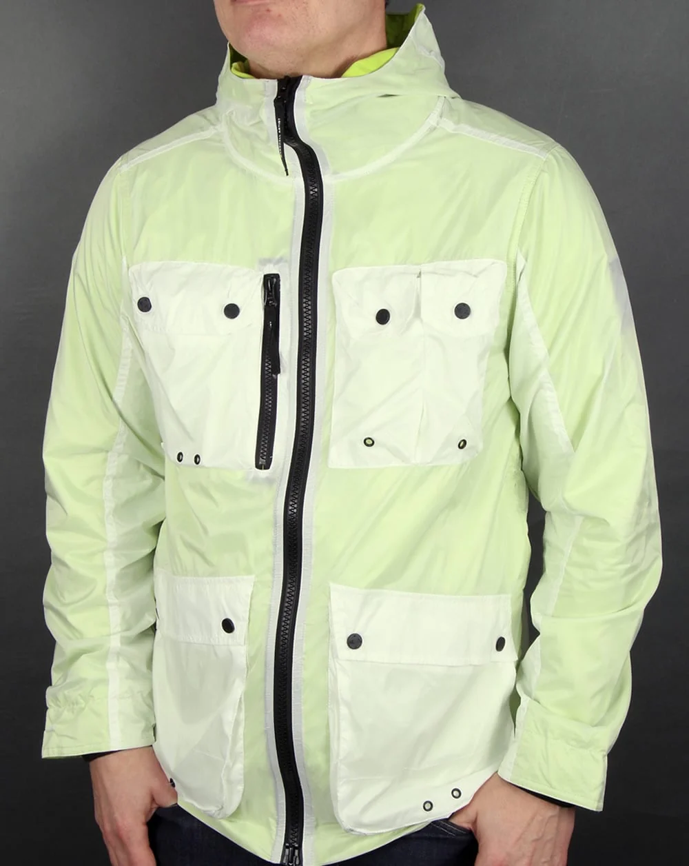 Marshall Artist Multi Pocket Overlay Jacket White/Sulphur
