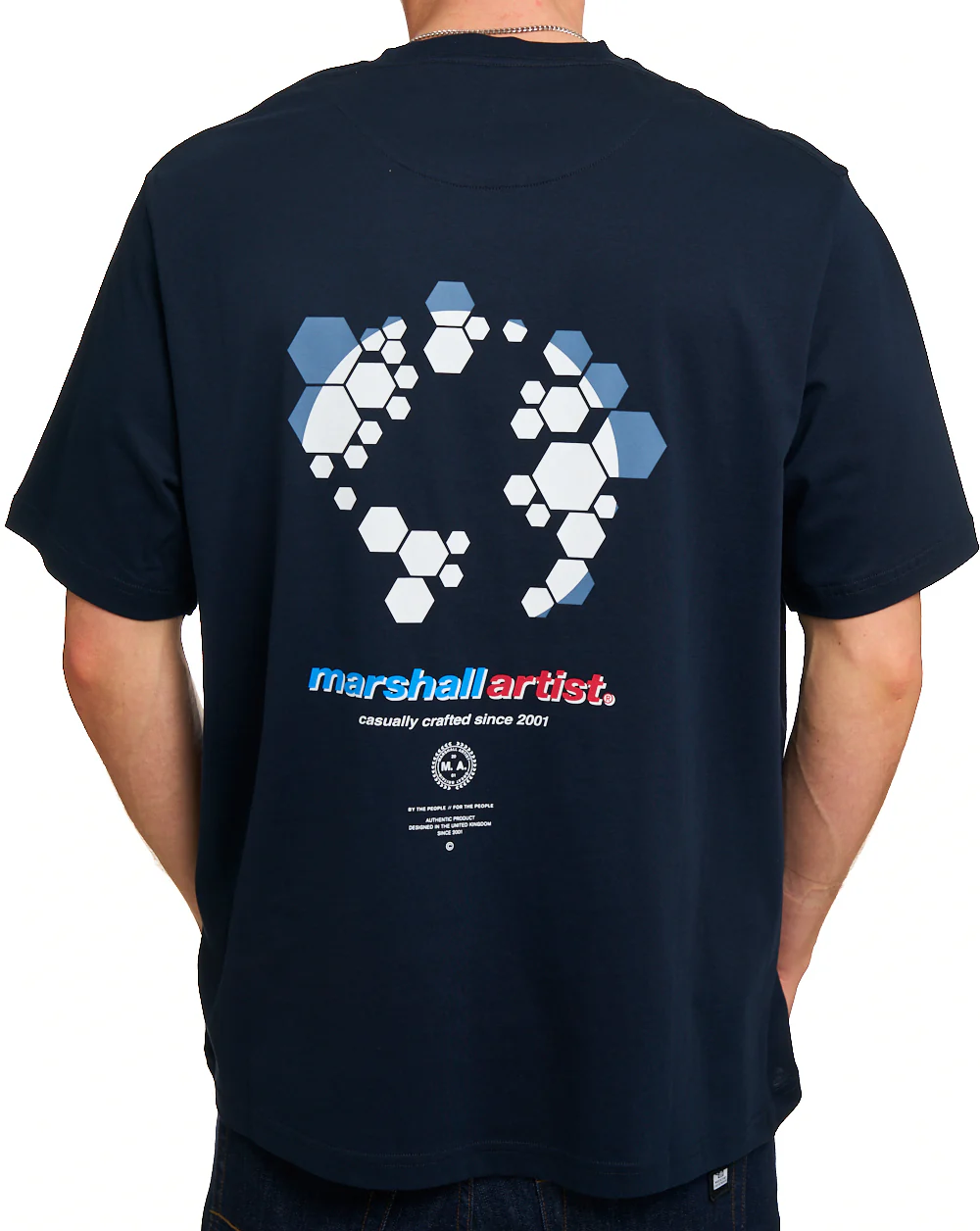 Marshall Artist New World Order T-Shirt Navy - Image 2