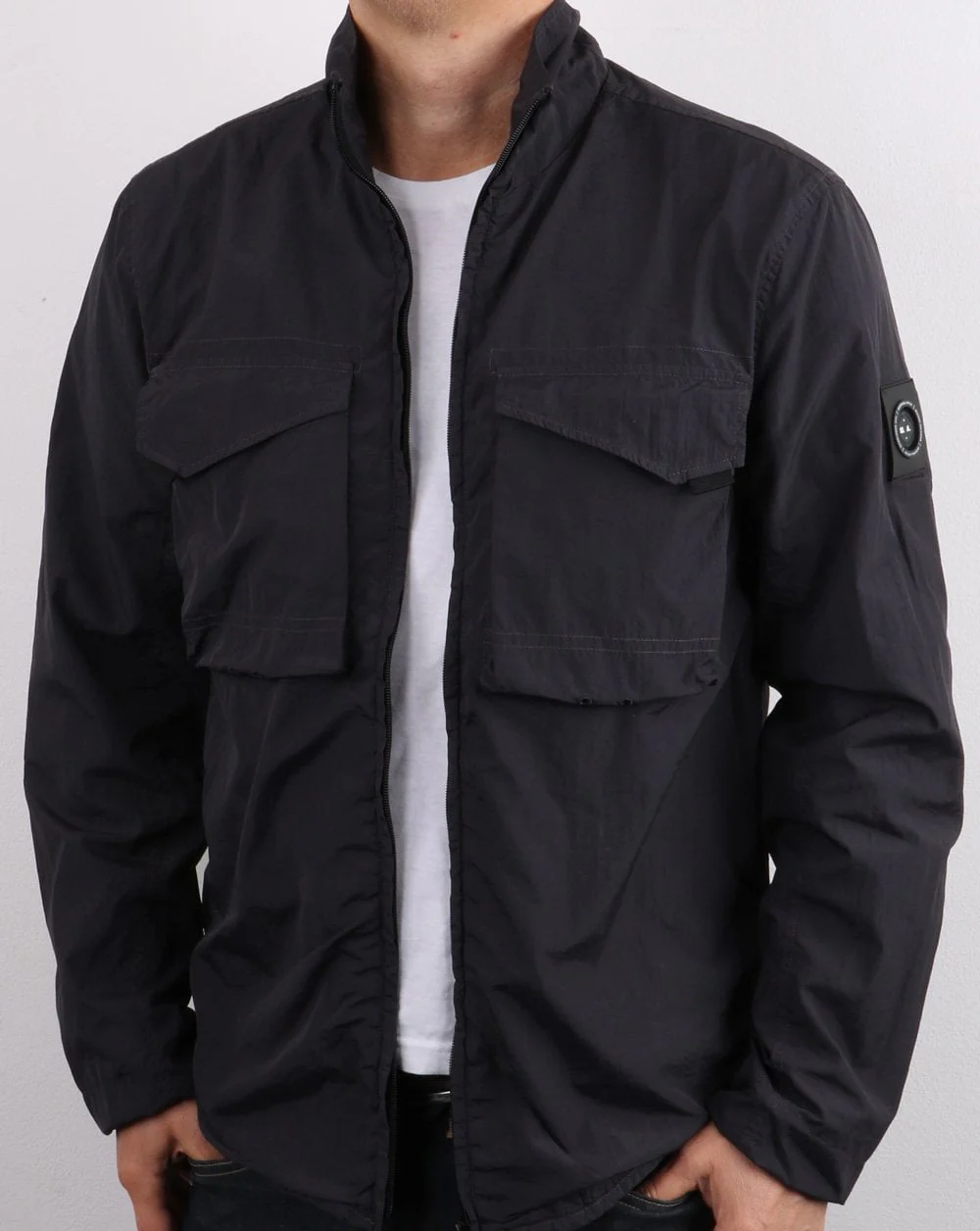 Marshall Artist Overshirt Jacket in Graphite - Image 5