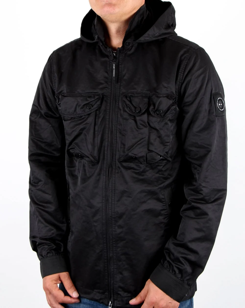 Marshall Artist Pigment Dyed Overshirt Black - Image 3