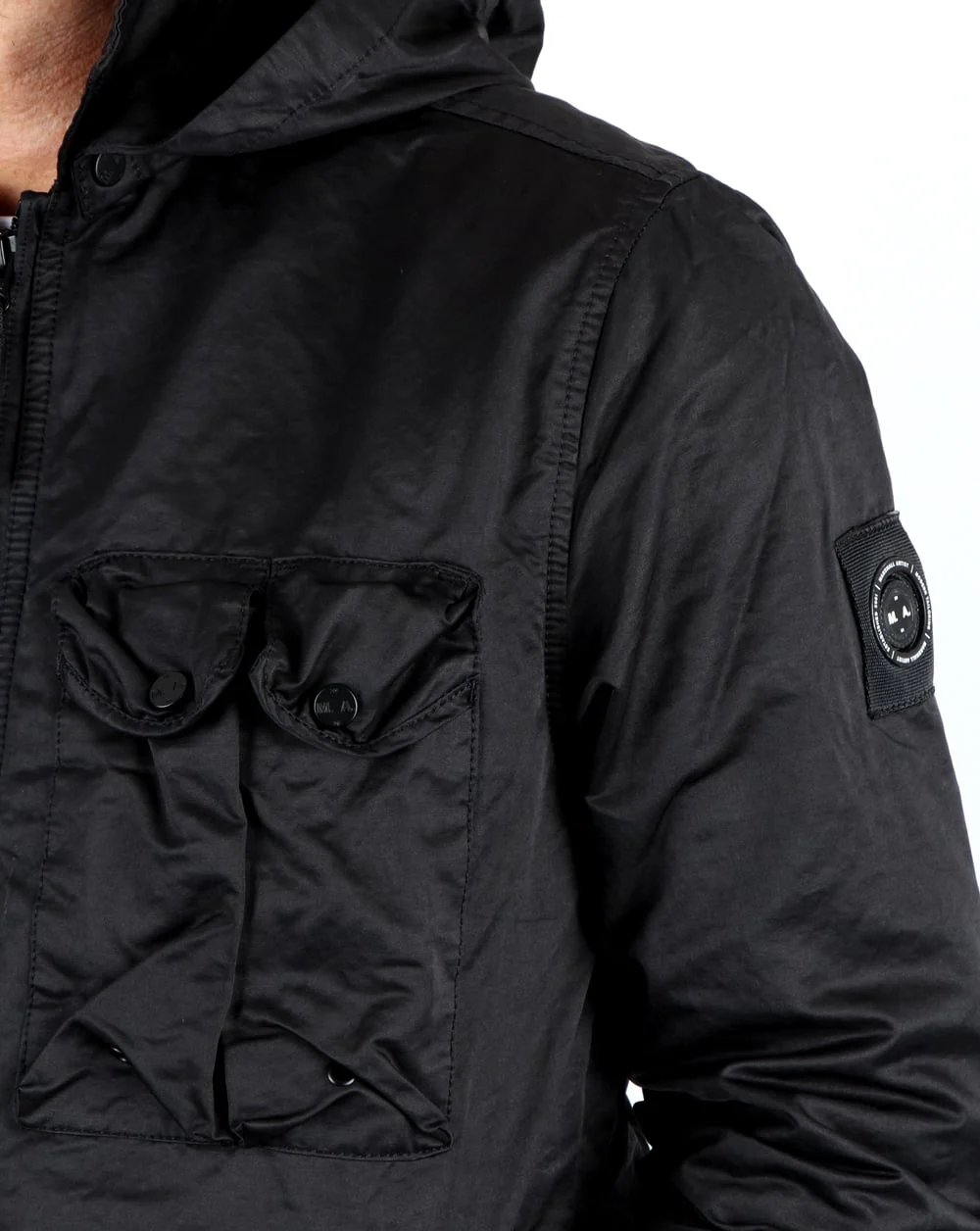 Marshall Artist Pigment Dyed Overshirt Black - Image 4