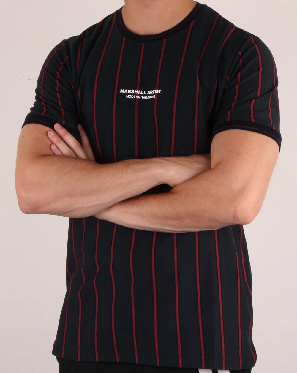 Marshall Artist Pin Stripe T-shirt Navy - Image 3