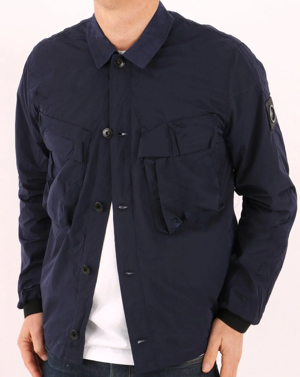 Marshall Artist Quinto Molecular Overshirt Navy - Image 2