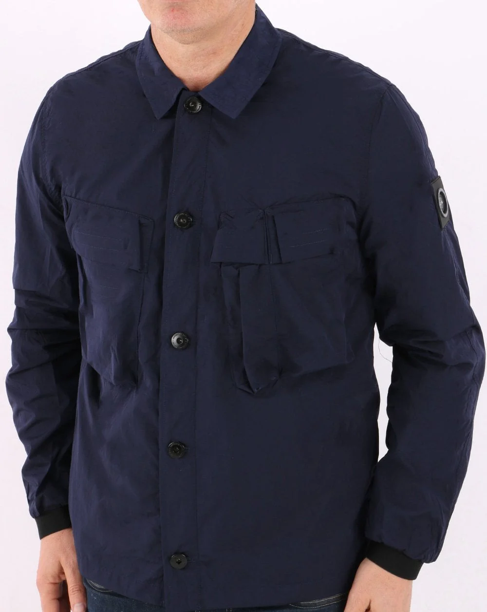 Marshall Artist Quinto Molecular Overshirt Navy - Image 3