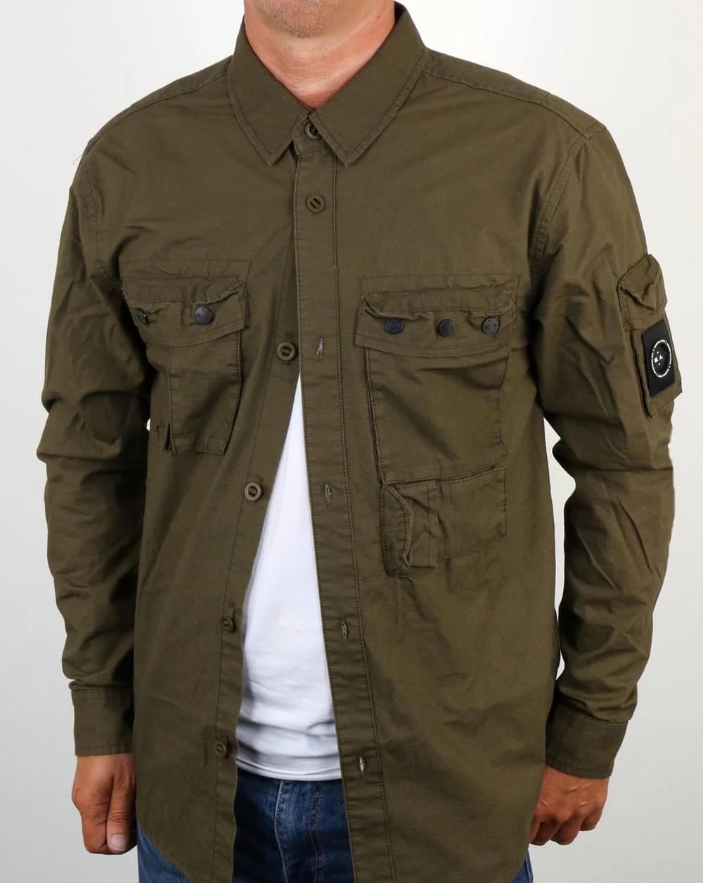 Marshall Artist Ripstop Overshirt Khaki - Image 2