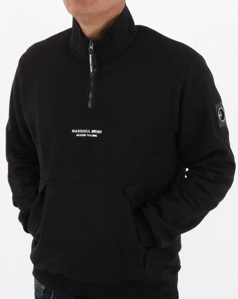 Marshall Artist Siren Half Zip Sweatshirt Black - Image 3