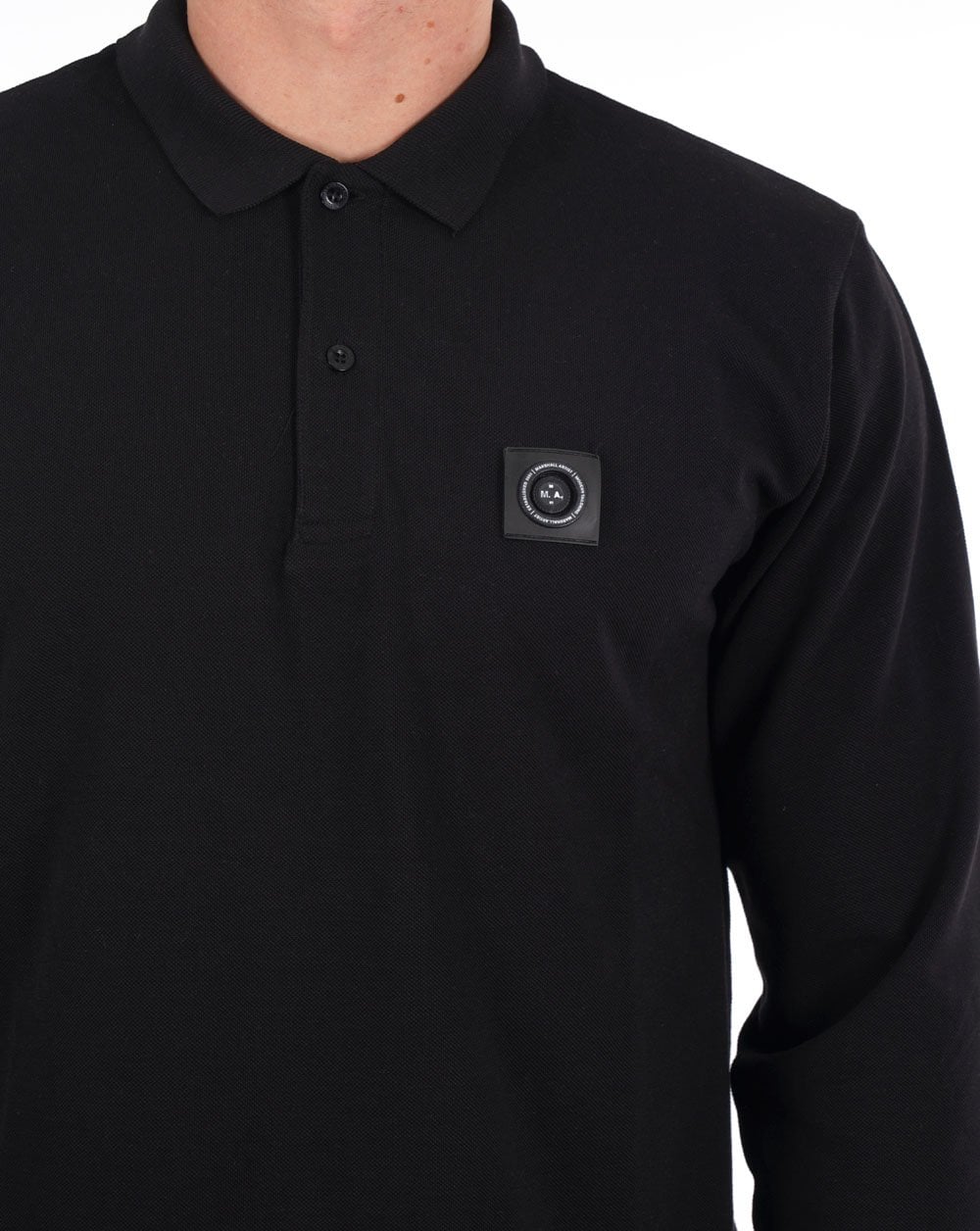 Marshall Artist Siren Long Sleeve Polo Black - Image 3