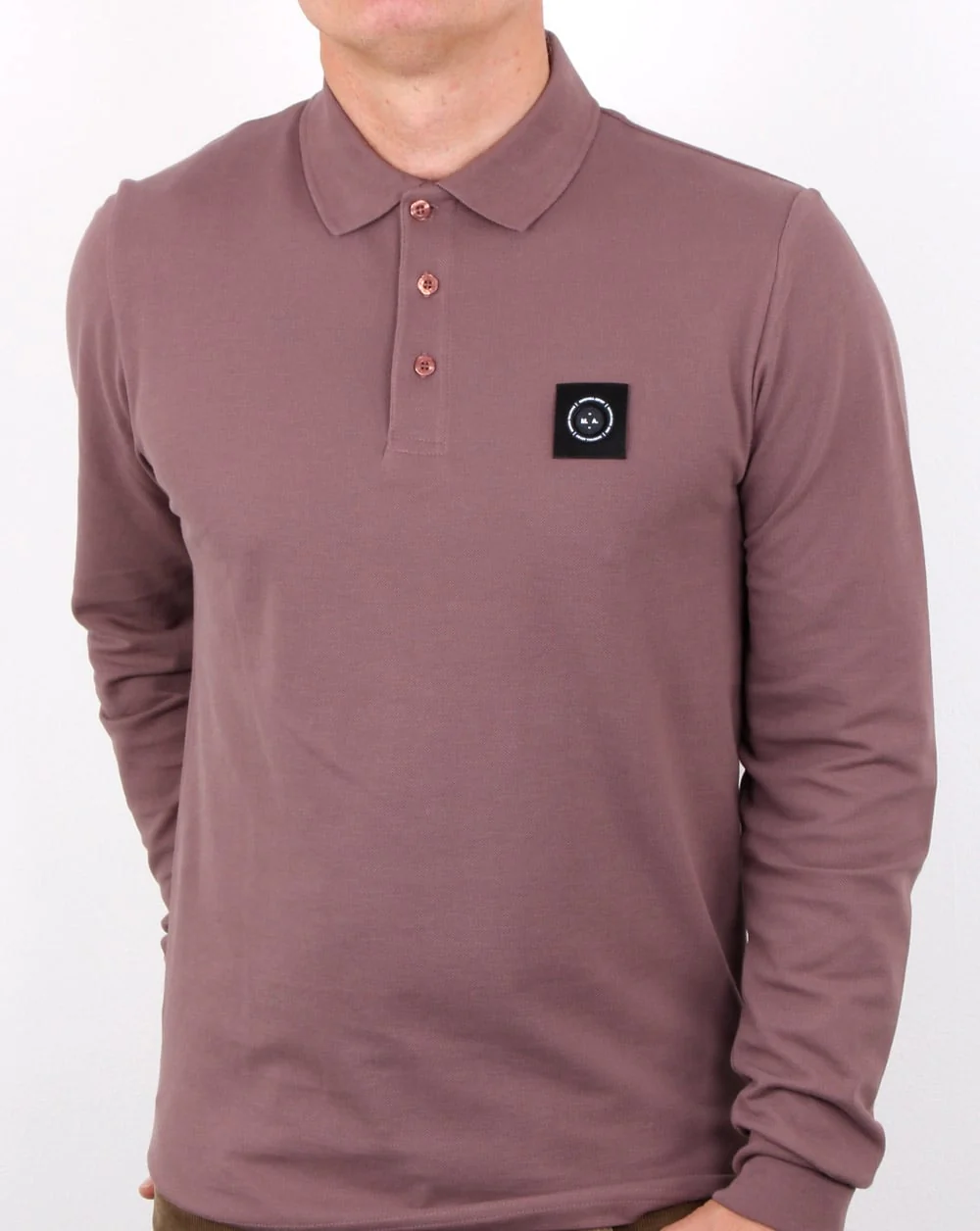 Marshall Artist Siren Ls Polo Shirt Rose Gold - Image 4