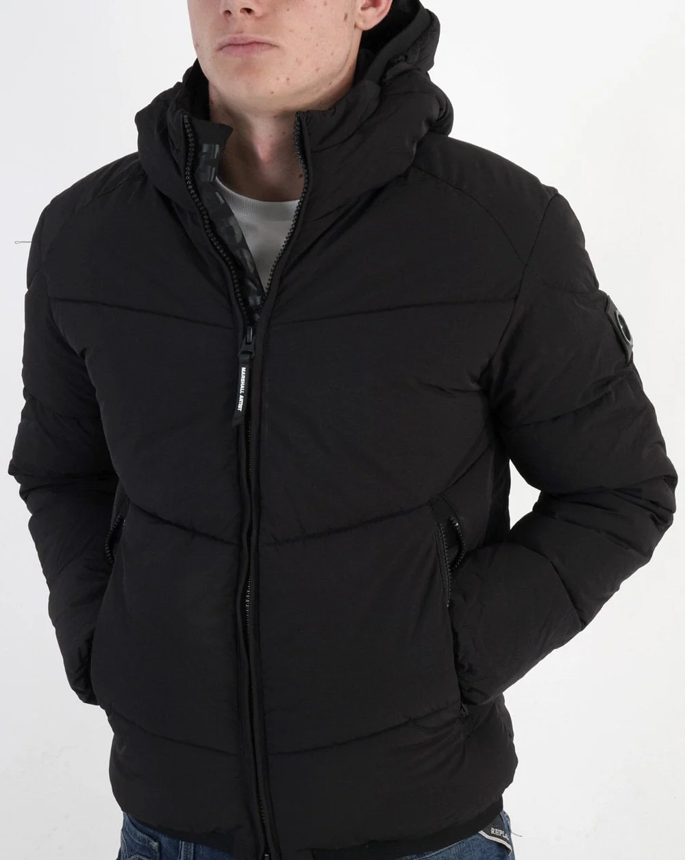 Marshall Artist Transalpino Bubble Jacket Black - Image 4