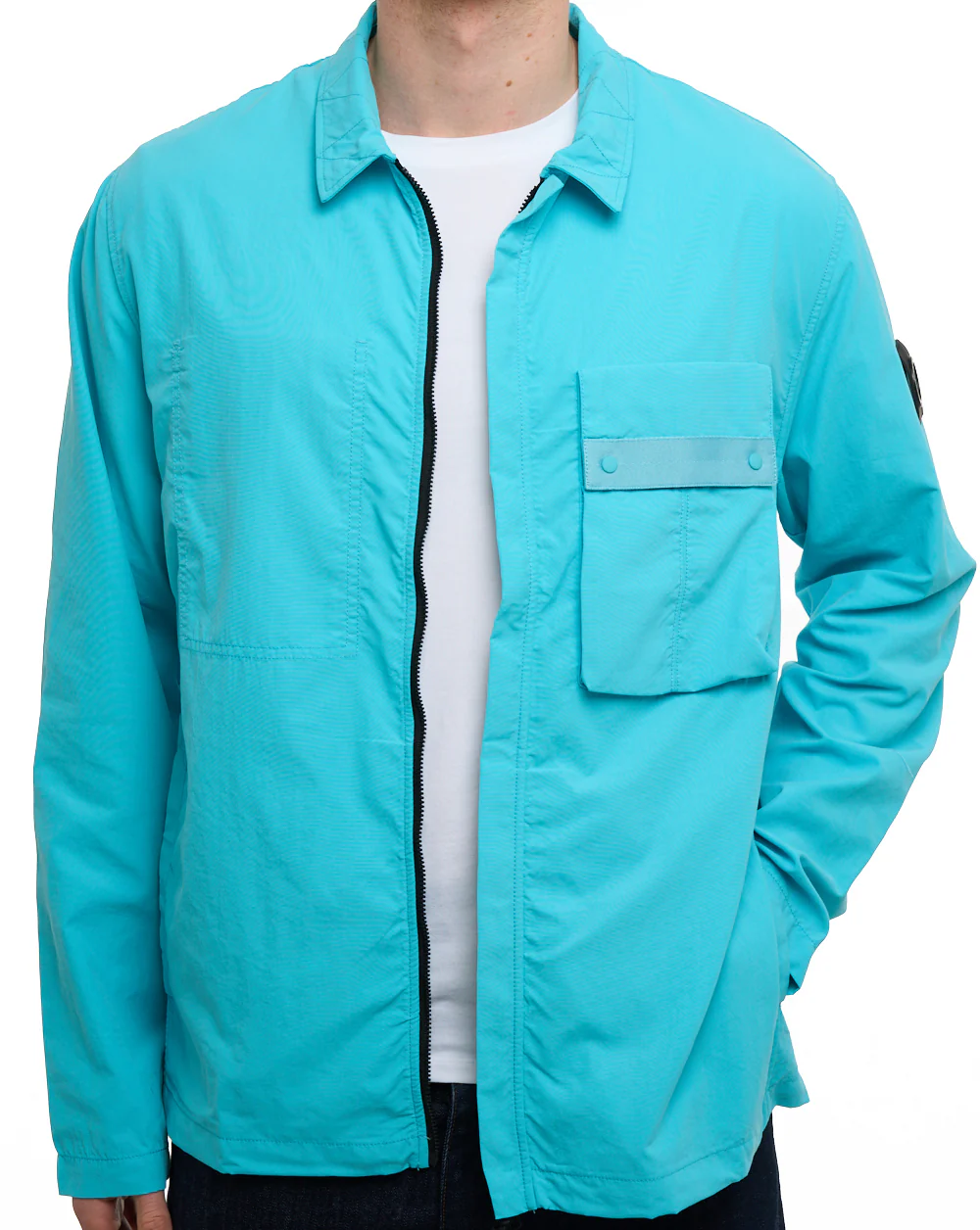Marshall Artist Woodvale Overshirt Cyan - Image 2
