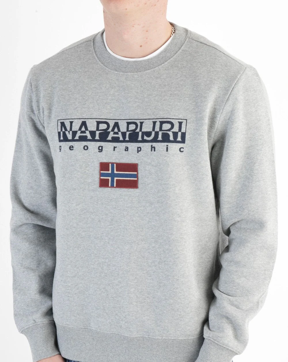 Napapijri Ayas Crew Neck Sweatshirt Grey Melange