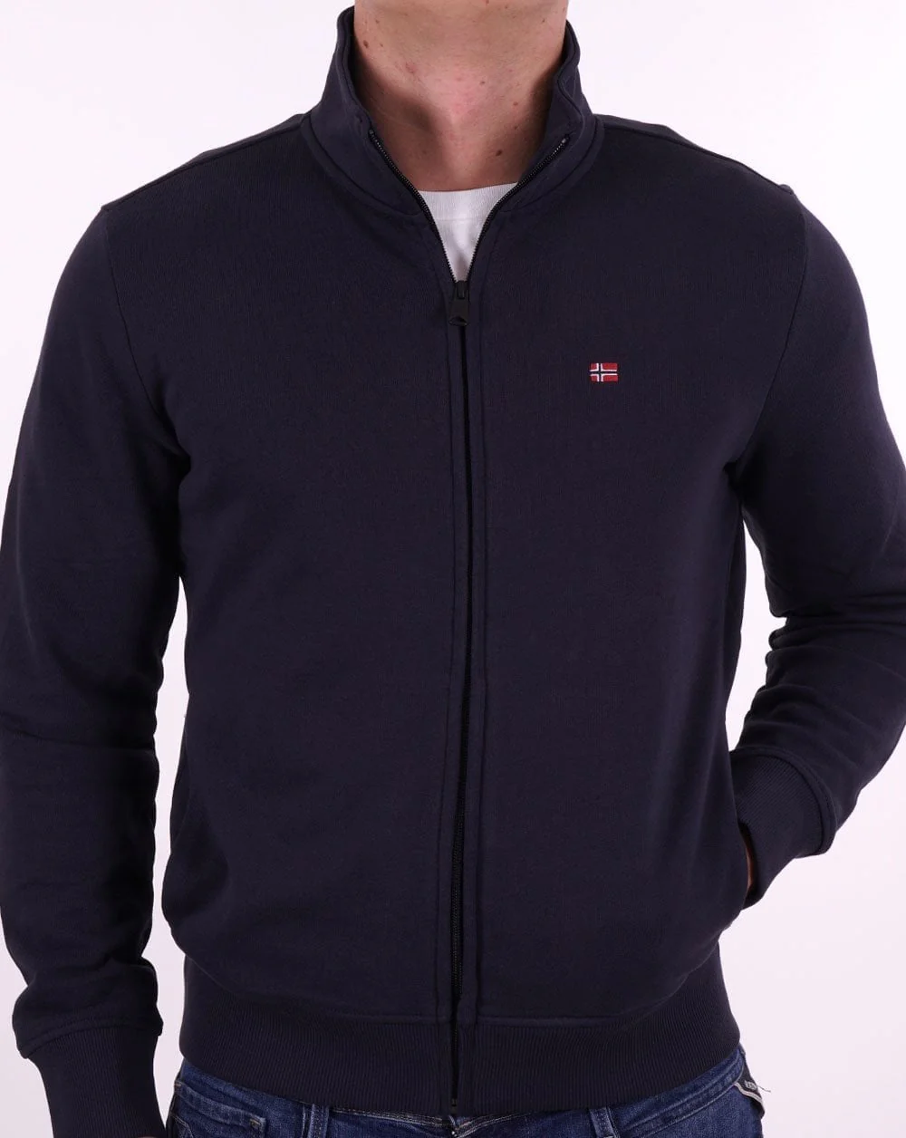 Napapijri Balis Full Zip Sweat Navy Blue - Image 3