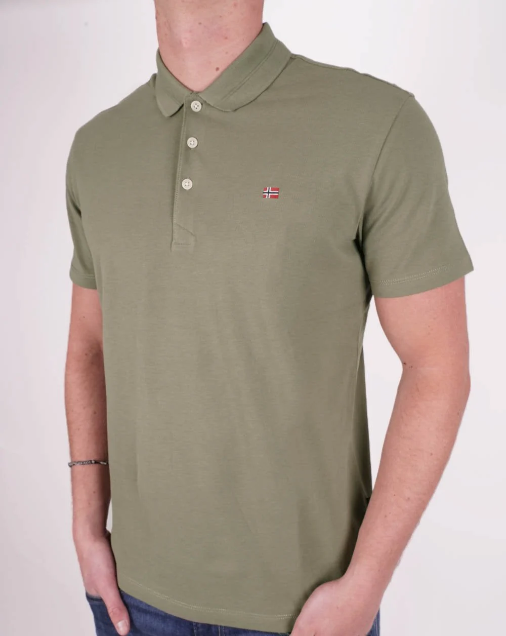 Napapijri Ealis Polo Shirt Green - Image 3