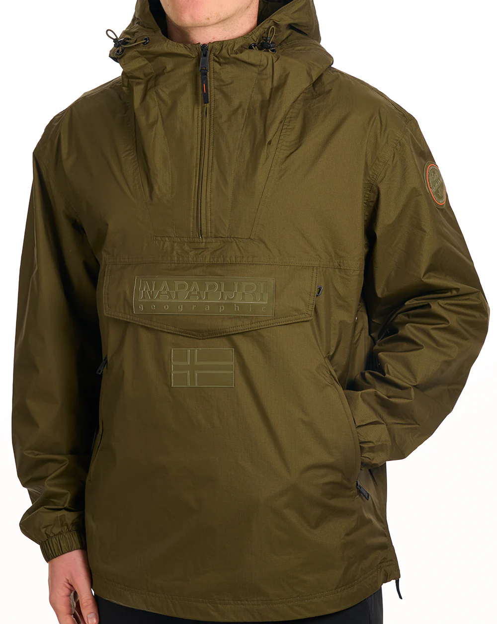 Napapijri Rainforest Next Windbreaker Dark Olive - Image 3