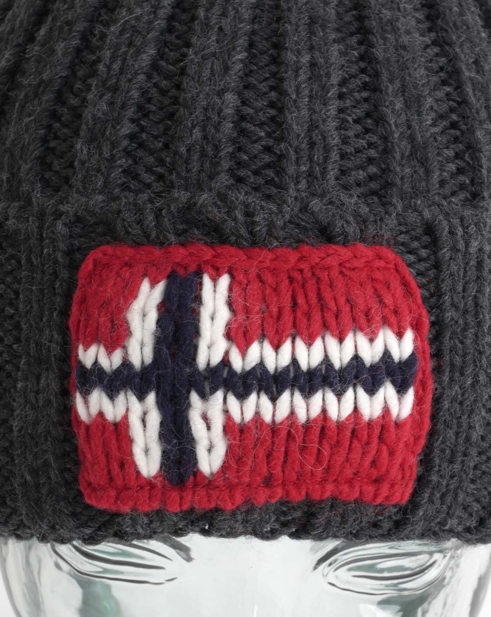 Napapijri Semiury Bobble Hat Dark Grey Melange - Image 2