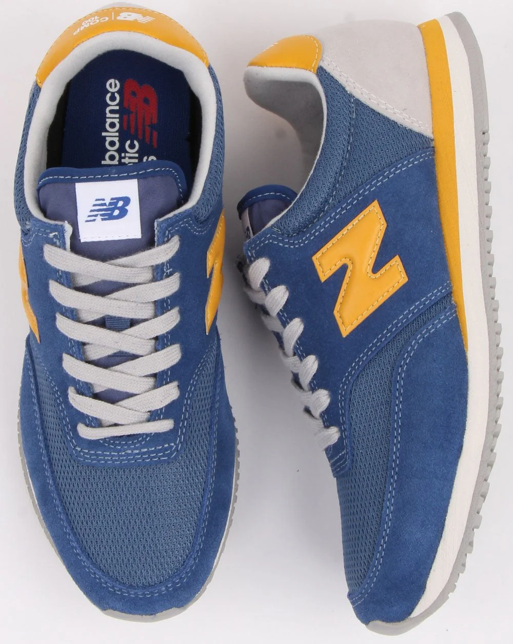 New Balance 100 Trainers Blue/Yellow - Image 2
