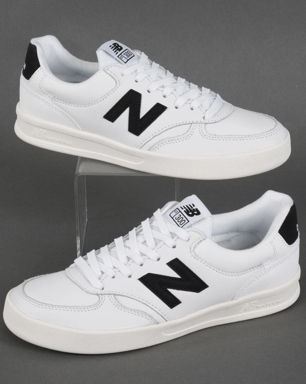 New Balance 300 Leather Trainer White/Black