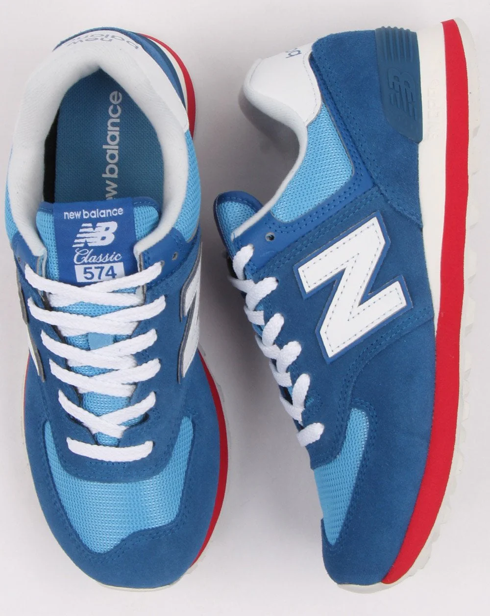 New Balance 574 Trainers Blue/white - Image 2