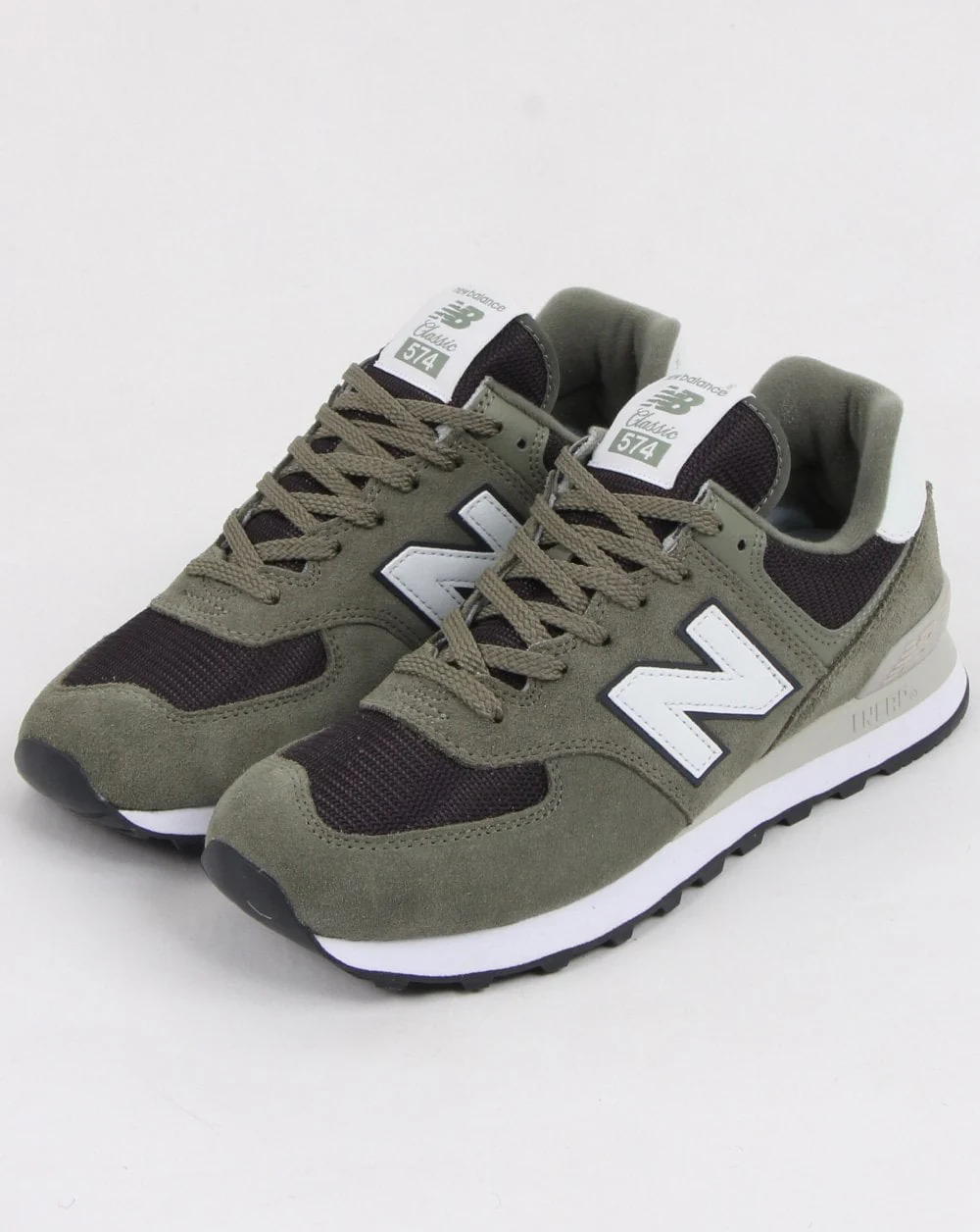 New Balance 574 Trainers Khaki Green - Image 3