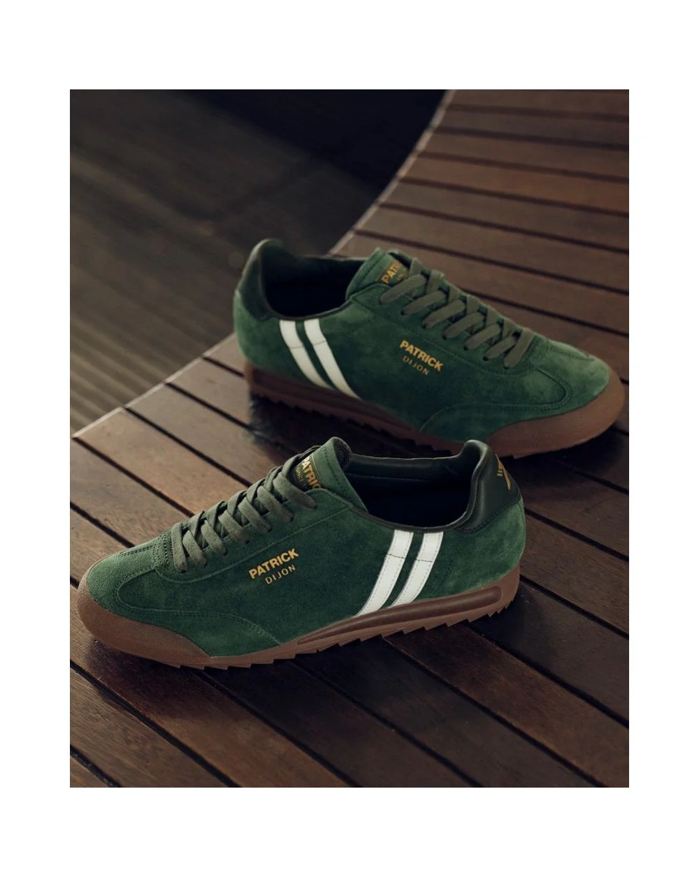 Patrick Dijon Trainers Dark Green / Off White - Image 5